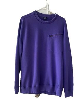 Jordan Men's Purple Crewneck Sweatshirt with Zippered Chest Pocket